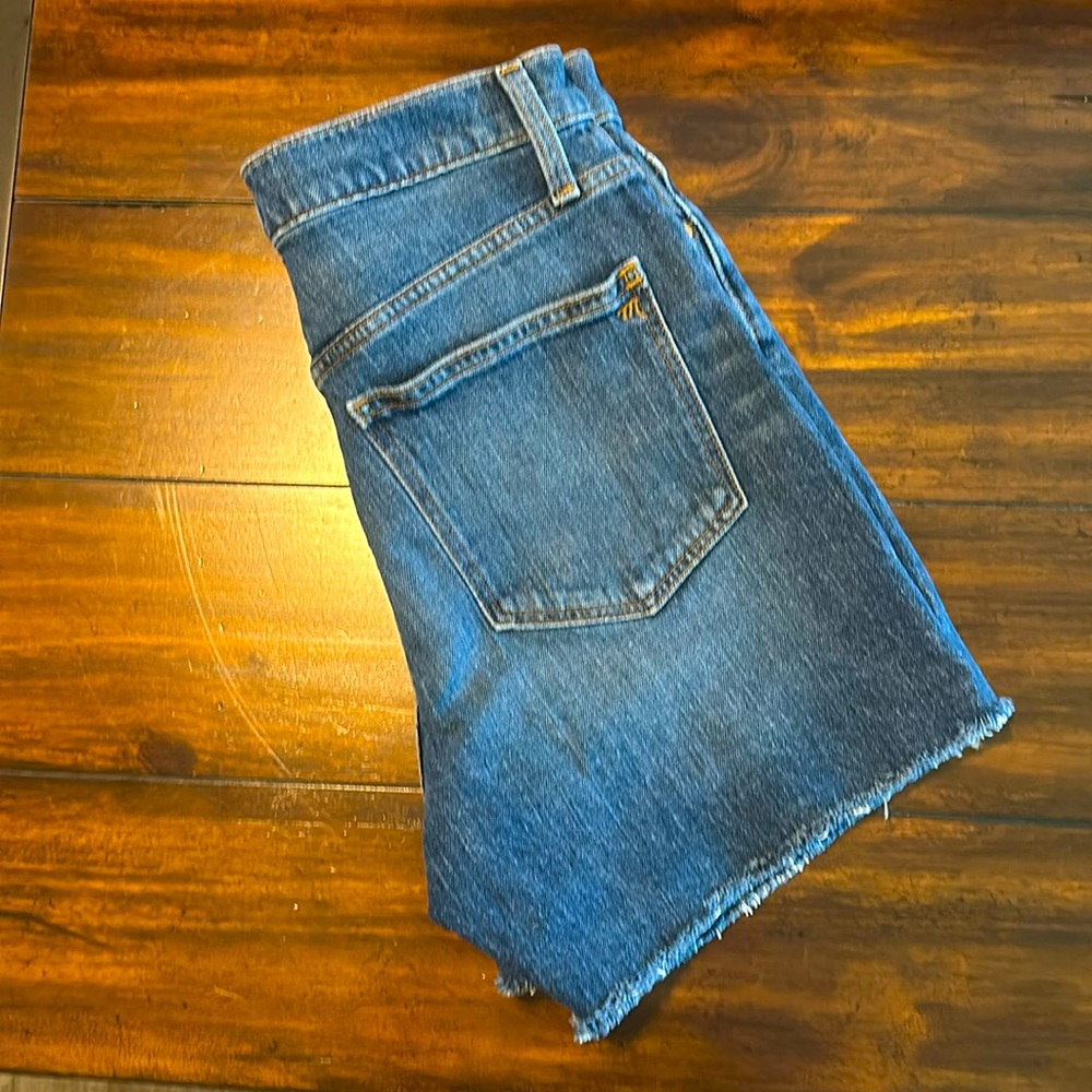 MADEWELL Women's High-Rise Denim Shorts Raw Hem Size 26